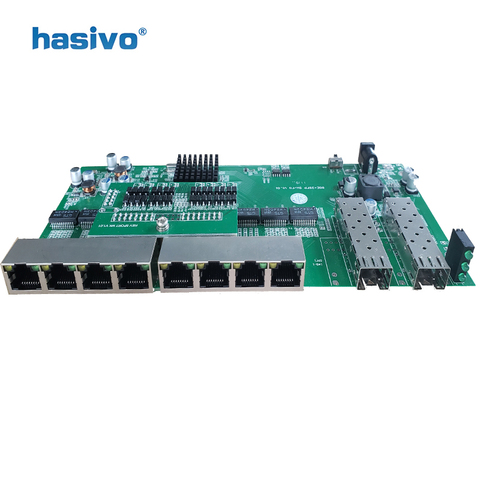 Reverse  PoE switch  8x10M/100M/1000M Port & 2 SFP  Gigabit Ethernet switch  PCB motherboard ► Photo 1/4