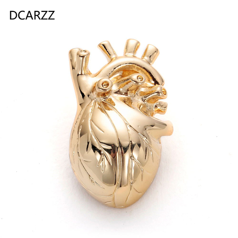 DCARZZ Heart Lapel Pins Metal Women Brooch Gift for Doctor Nurse Medical Fashion Jewelry Gold Hijab Pin Badge Women Accessories ► Photo 1/6