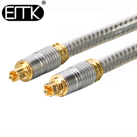 EMK spdif optical cable OD 8.0 mm Gold connector Digital Fiber Optical Toslink Audio cable ► Photo 1/1