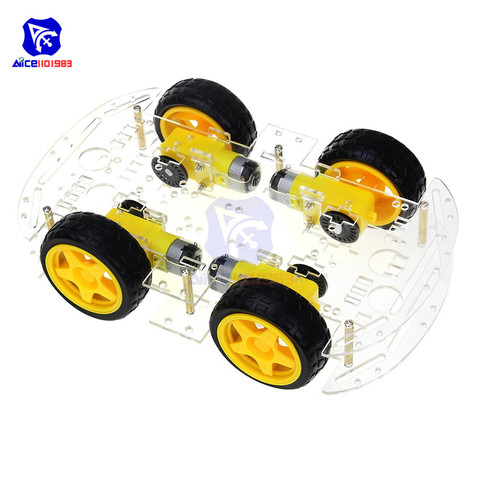 diymore 4WD Robot Smart Car Chassis Kits with Speed Encoder for Arduino 51 M26 DIY Education Robot Smart Car Kit ► Photo 1/6