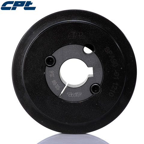 CPT SPA V-Belt pulley 1 Groove, 95.5 outside diameter, 90mm pitch diameter, 1210 Bushing, SPA90-01-1210 ► Photo 1/5