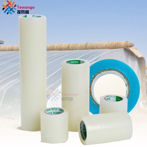 Tewango Greenhouses Repair Tape 10CM/20CM/30CM x 10M Extra Strong Adhesive Mylar Repair Roll UV Patch Clear Blue Garden Tools ► Photo 1/5