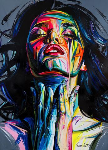 Face oil painting Hand Painted Francoise Nielly style Palette knife portrait canvas painting art pictures for living room home ► Photo 1/5