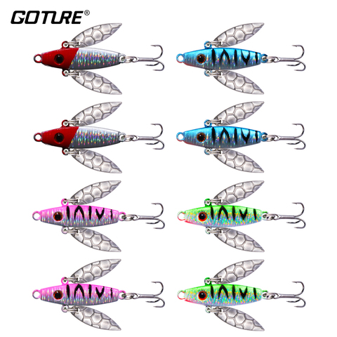 Goture 8pcs 7.3g 52mm Winter Ice Fishing Lure Spinnerbait Metal Spoon Leurre Bait Balancer for Perch Pike Walley Carp Fishing ► Photo 1/6