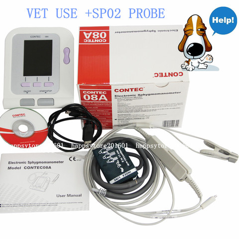 CONTEC 08A-VET Digital Blood Pressure Monitor,Veterinary/Animal NIBP+SPO2 Probe ► Photo 1/6