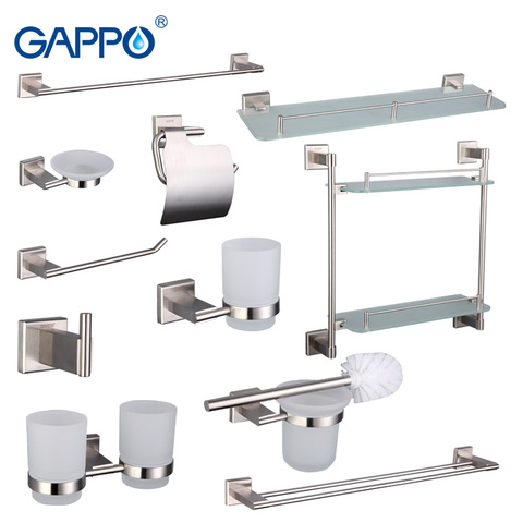Gappo Bathroom Accessories Towel Bar Dresser Clip Paper Holder Toothbrush Holder Bath towel back Towel ring Bathroom Sets G17T11 ► Photo 1/6