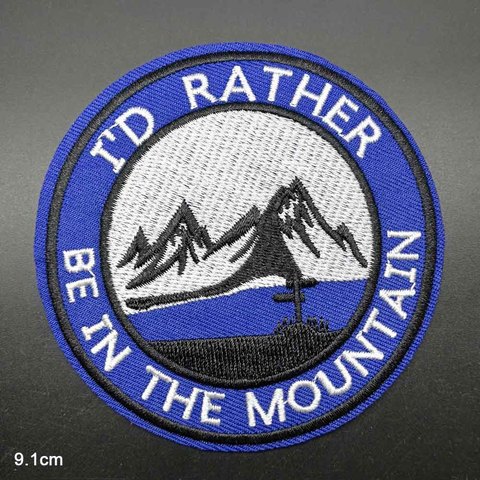 Outdoor Rather Be In The Mountain Sports Theme Wholesale Embroidered Iron On Cloth Clothes Patch For Clothing Girls Boys ► Photo 1/6