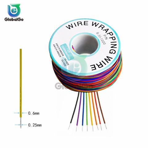 B-30-1000 UL1423 UL1422 Colored 24AWG 26AWG 28AWG 30AWG Wire Wrapping Wire 0.25mm Tinned Copper Solid PVC Cable Jumper ► Photo 1/6