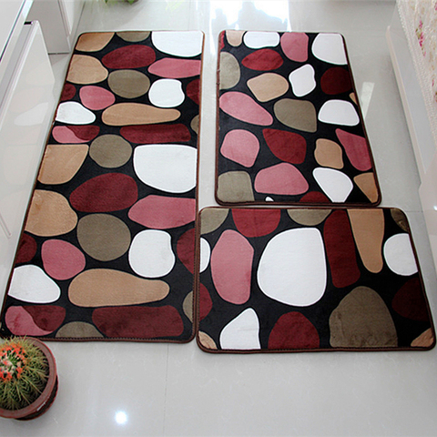 Soft Bath Mat Set Water Absorption Bathroom Carpet Rug Bathroom Mat Home Living Room Kitchen Door Floor Mat for Toilet Non-slip ► Photo 1/6