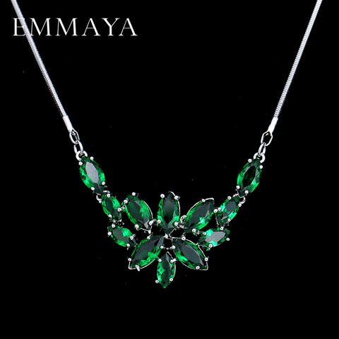 EMMAYA AAA Green Zircon CZ Jewelry  Women Pendant Necklace Fashion Cheap Gift Jewelry ► Photo 1/6