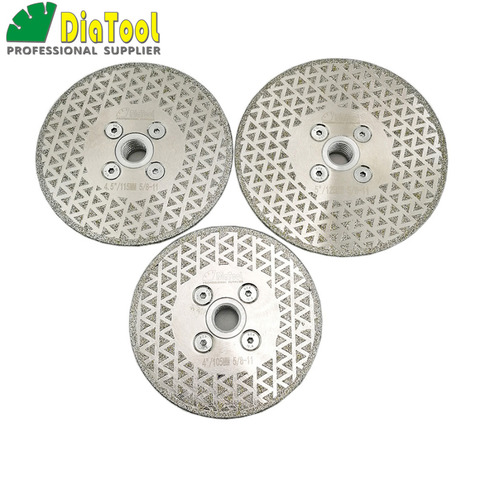 DIATOOL 1pc Electroplated Diamond Cutting  Grinding Disc Saw Blades Single Side Coated Diamond wheel with M14 or 5/8-11 Flange ► Photo 1/5