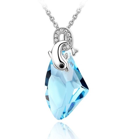 AAAA+ austrian Crystal Dolphin Pendant Necklace fashion jewelry dropshipping promotion charms women girl party top quality ► Photo 1/6