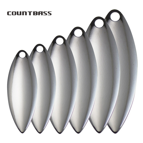 50pcs Size 1-6 Nickel Steel Willow Spinner Blades Smooth Finish, DIY Spinner bait Fishing Lures, Tackle Craft ► Photo 1/6