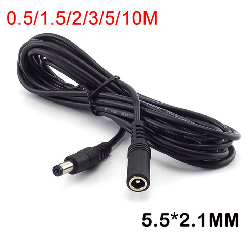 12V DC Power Cord 5.5*2.1mm Male Female Power Adapter Extension Cable 2m 3m 5m 10M for CCTV Camera Extend Wire led strip light ► Photo 1/6