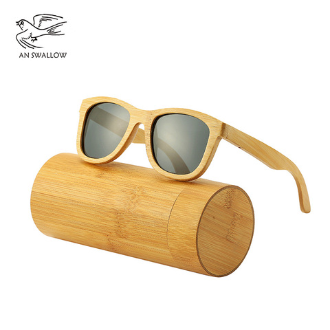 SWALLOW Real 100% wooden sunglasses, polarized bamboo UV400TAC lens, anti-ultraviolet and anti-glare ► Photo 1/6
