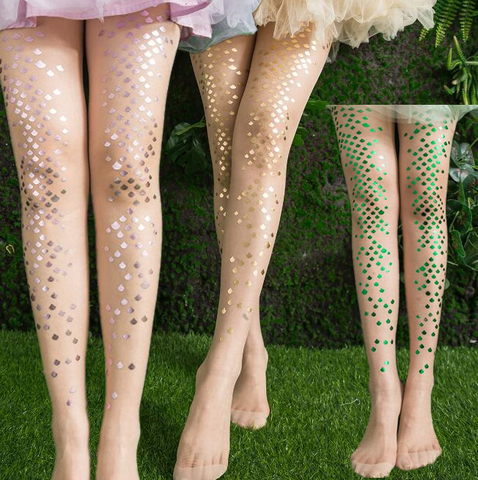 Hot Sale Fashion Sexy Women's Beige Transparent Pantyhose Summer Printed Fish scales Stocking Lady Female Stockings 5 Color ► Photo 1/6