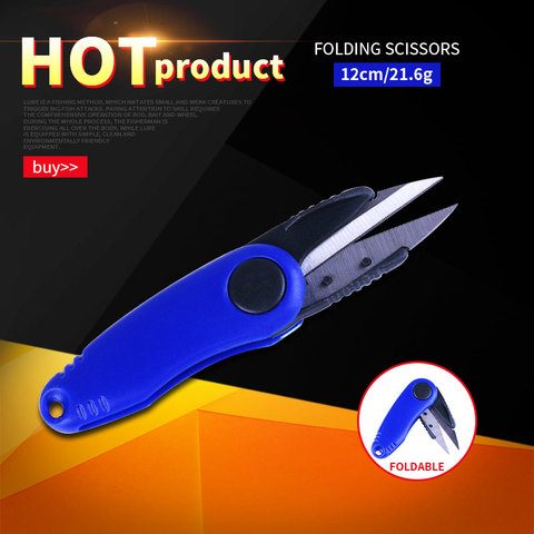 Fishing Accessories Thread cutters Stainless Steel Fish Use Scissors Folding Fishing Line Cut Clipper Fishing Scissor Tackle ► Photo 1/6