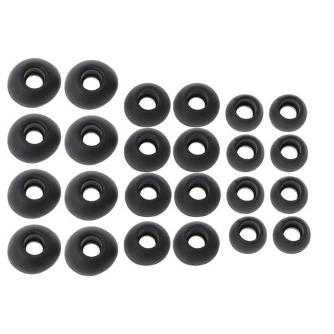 12 Pairs(S/M/L) Soft Black Silicone Replacement Eartips Earbuds Cushions Ear pads Covers For Earphone Headphone ► Photo 1/6