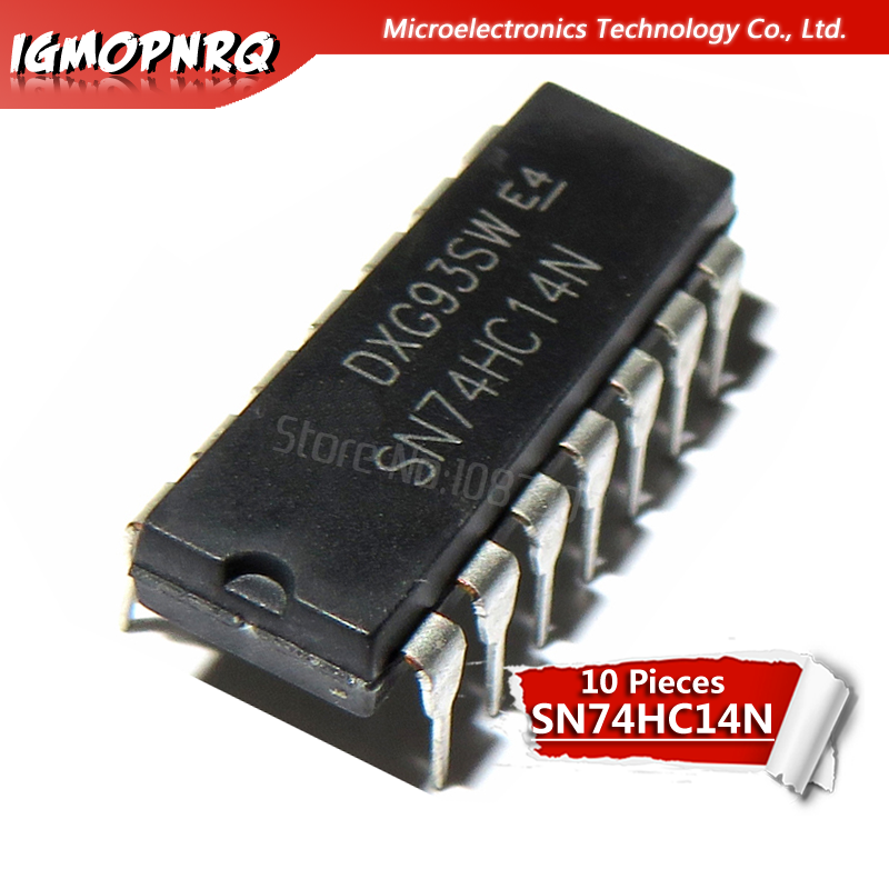 100 PCS SN74HC14N DIP-14 74HC14N 74HC14 Hex Schmitt Trigger Inverters