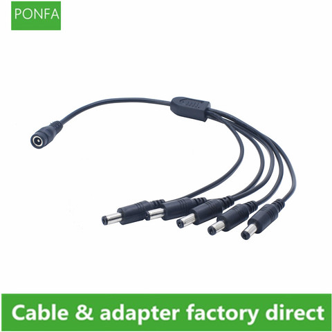 DC Power 1 to 2/3/4/5/6/8/10/16 Port DC Power Splitter power Cable Male to Female 5.5 x 2.1 mm Plug for Led Strip CCTV Camera ► Photo 1/1