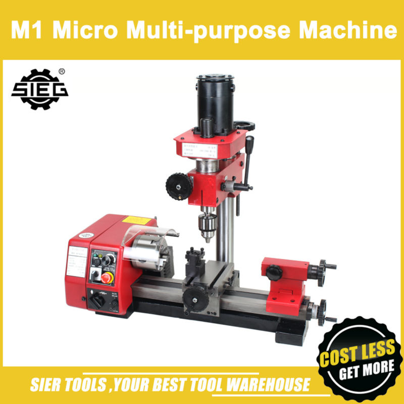 M1 250mm Micro Multi-function Machine Drilling and Milling Lathe machine 220V S 