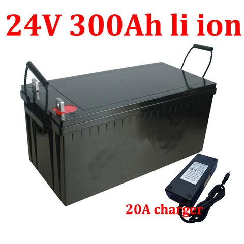 waterproof 24V 300AH Lithium ion battery BMS 24V 400AH li ion battery for 2400W RV EV  Solar energy golf cart UPS +20A Charger ► Photo 1/1