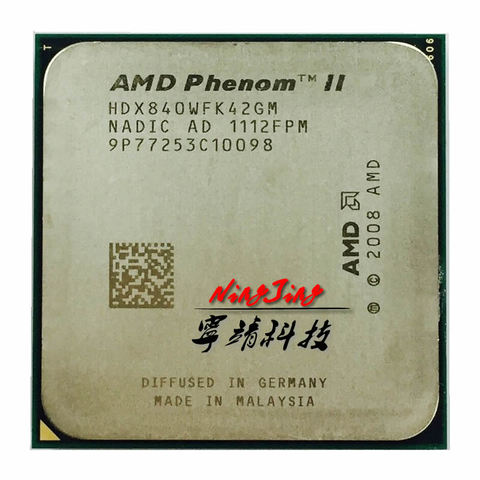 AMD Phenom II X4 840 3.2 GHz Quad-Core CPU Processor HDX840WFK42GM Socket AM3 ► Photo 1/1