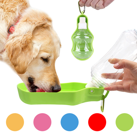 Portable Pet Dog Water Bottle Drinking Bowls For Small Large Dogs