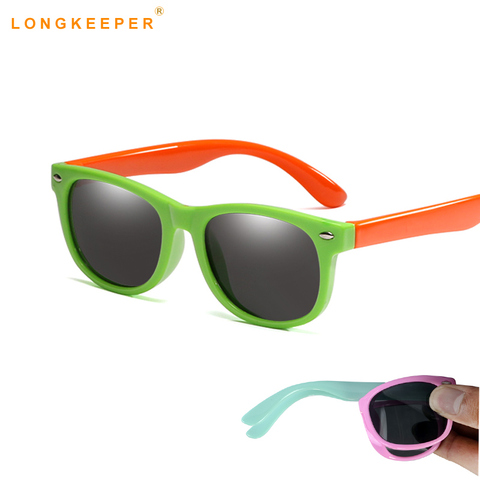 Polarized Kids Sunglasses Silicone Flexible Safety Children Sun Glasses  Fashion Boys Girls Shades Eyewear Uv400