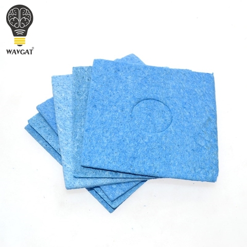 10 pcs 6*6CM Blue High Temperature Resistant Heatstable Soldering Iron Solder Tip Welding Cleaning Sponge Remove Tin ► Photo 1/6