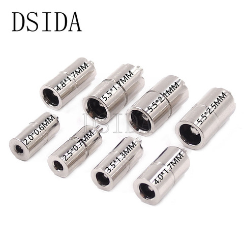 10Pcs/lot Copper Female DC Power plug 5.5*2.1mm 3.5*1.3mm 5.5*2.5mm 4.0*1.7mm 2.0*0.6mm 2.5*0.7mm Female Connector For Welding ► Photo 1/5