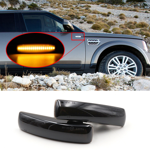 Niscarda 2x Smoke Lens Side Marker Lamp Repeater Indicator Light For Land Rover Discovery Defender Range Rover Sport ► Photo 1/6