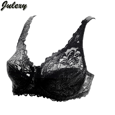 Julexy Brand New 2022 Sexy Lace Women Bra Plus Size C D E Big Size Bralette Ultrathin Pure Cotton Brassiere 95E 100E Underwear ► Photo 1/5