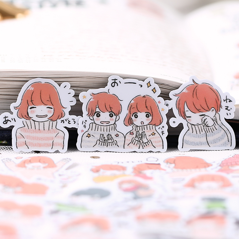 39pcs Cute Menhera-chan Kids Fun Paper Stickers Homemade Bookkeeping Decals  On Laptop / Decorative Scrapbooking / Diy - Stationery Sticker - AliExpress