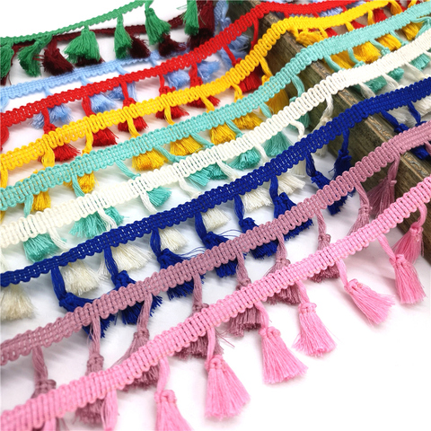 2 yards Lace Trim Sewing Ribbon Tassel Fringe Cotton Ethnic Latin Dress Stage Garment Curtain Decorative Diy ► Photo 1/6