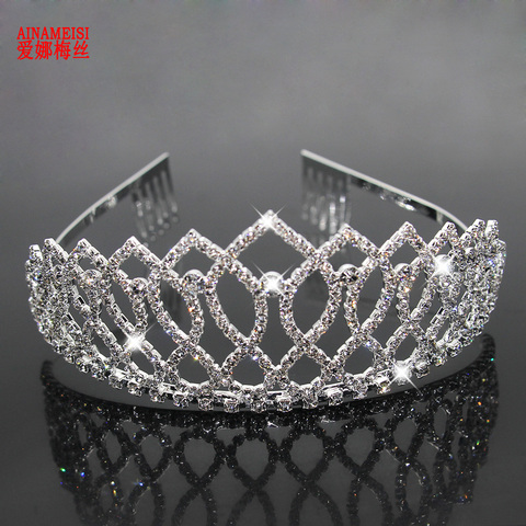 AINAMEISI Fashion New Tiaras And Crowns Wedding Hair Accessories Princess Bride Crown Rhinestones Tiara Hair Jewelry Gift ► Photo 1/6