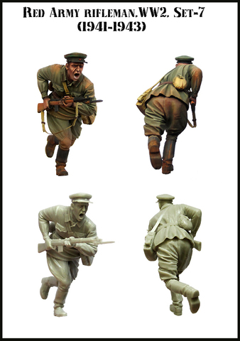 1/35 Resin Figures  Model Kit-C208 WW2  RED ARMY. RIFLEMAN Unassembled unpainted ► Photo 1/2