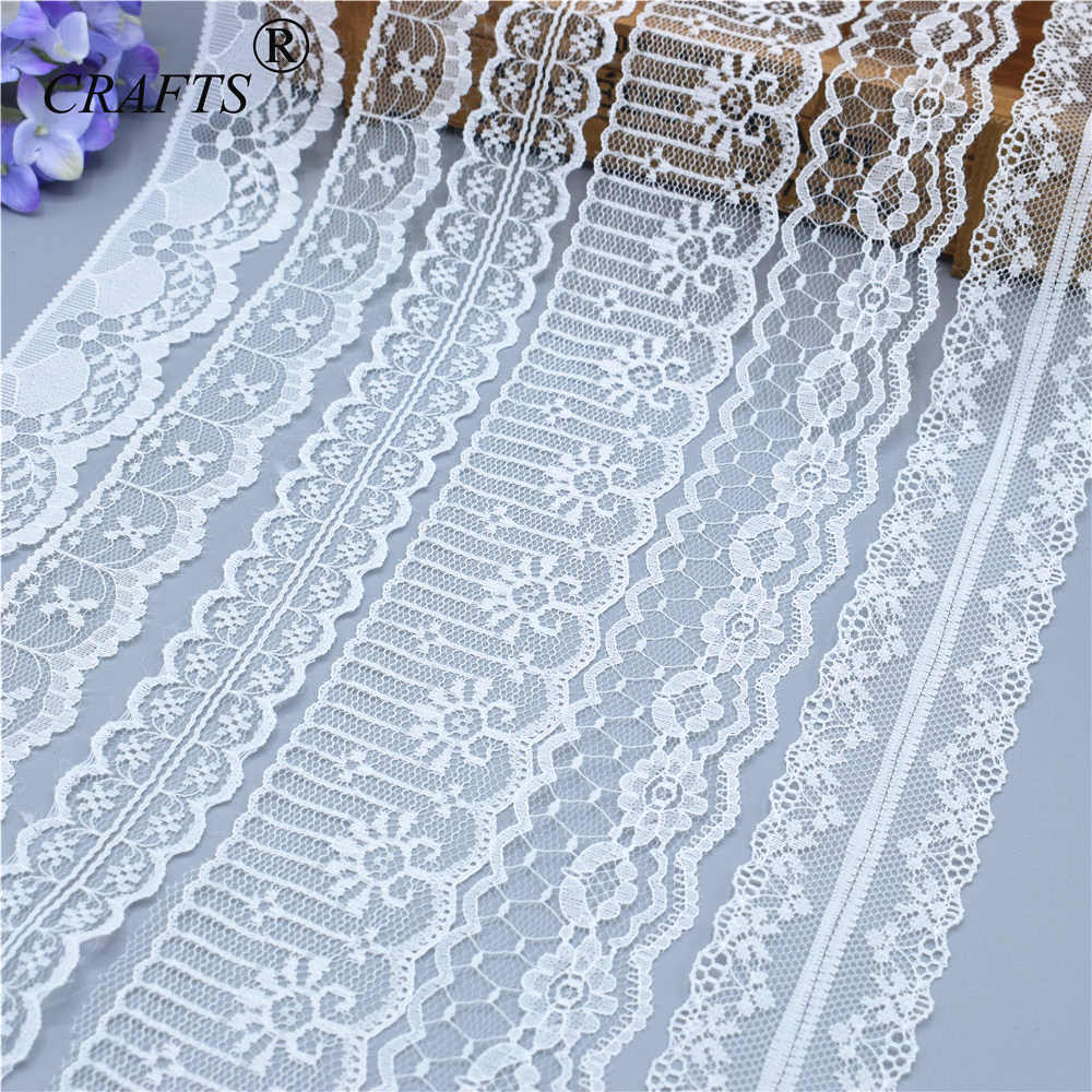 6Yards Bilateral Embroidery Lace Trim Wedding dress Sewing decoration Accessorie
