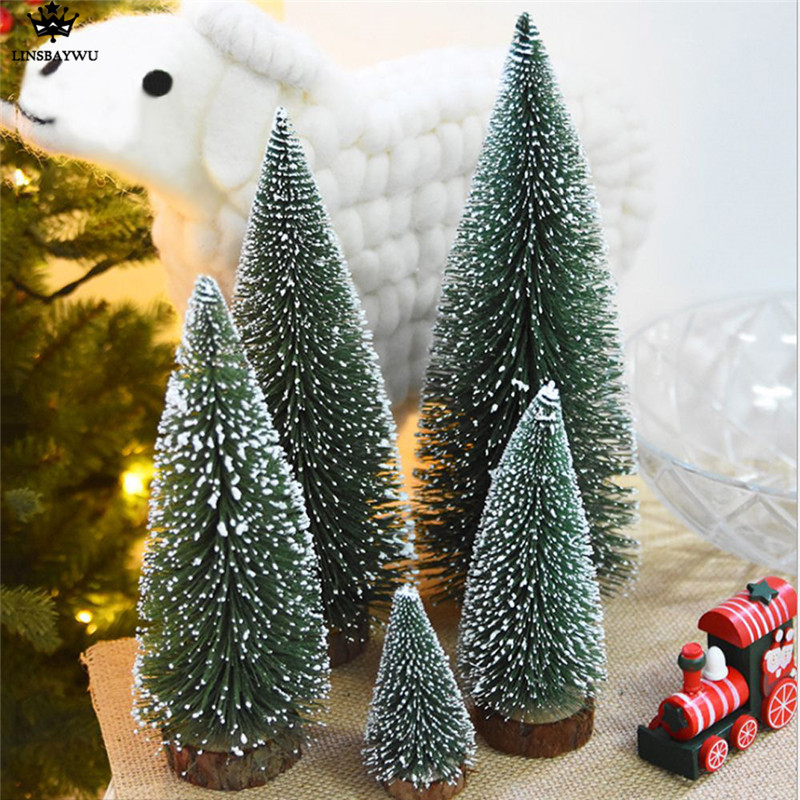 Mini Christmas Tree Gift Decor Miniature Party Desktop Trees Cedar Ornaments 