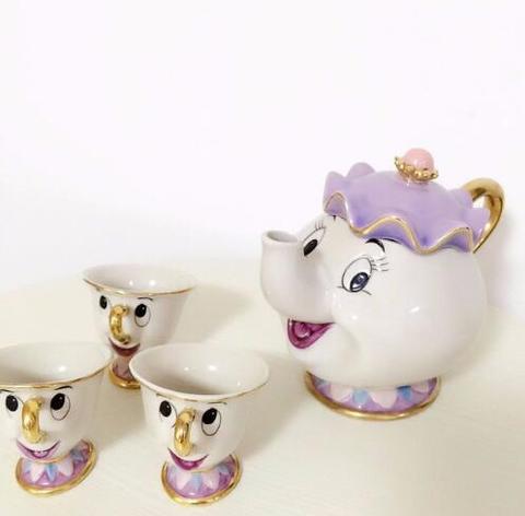 Cute Cartoon Tea Pot Beauty And The Beast Teapot Mug Mrs Potts Chip Tea Pot  Cup