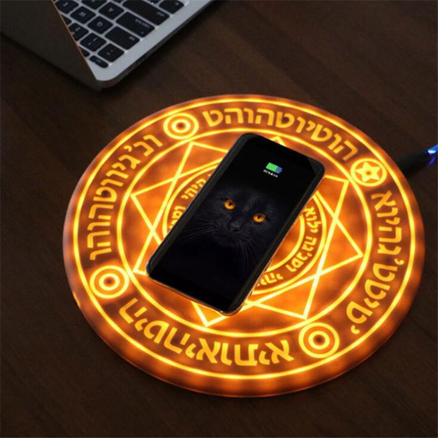 10W Magic Array Wireless Charger Universal Qi Wireless Fast Charger Charging Pad for iPhone X 8 Samsung Note Xiaomi Huawei ► Photo 1/6