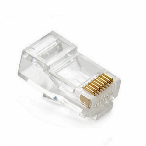 50pcs/100PCS Crystal 8Pin RJ45 Modular Plug Rj-45 Network Cable Connector Adapter for Cat5 Cat5e Cat6 Rj 45 Ethernet Cable Plugs ► Photo 1/2
