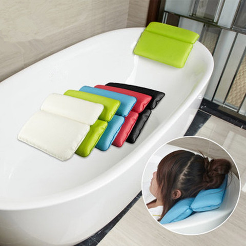 bathtub pillow bath pillow headrest sucker waterproof very big soft spa bath pillow Bathroom SPA soft pillow ► Photo 1/6