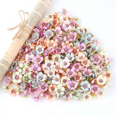 50/100Pcs 2cm Multicolor Daisy Flower Heads Mini Silk Artificial Flowers for Wreath Scrapbooking Home Wedding Decoration ► Photo 1/6