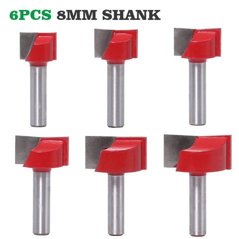 6pc 8mm Cleaning bottom Engraving Bit solid carbide router bit Woodworking Tools CNC milling cutter endmill for wood ► Photo 1/6