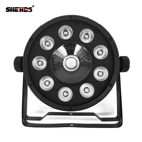 Fast Shipping LED Flat Par 9x10W+30W RGB  Lighting For DMX512 Stage Effect Professional DJ Equipment And Party Dance Floor Disco ► Photo 1/6
