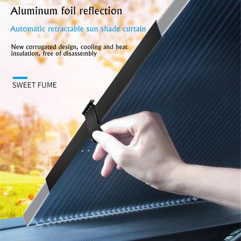 Car Window Sunshade Retractable Foldable Windshield Sunshade Cover Shield Curtain Auto Sun Shade Block Anti-UV Car Window Shade ► Photo 1/6