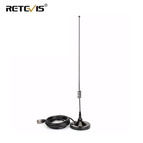 RETEVIS MR100 Mobile Magnet Mount and Dual-Band Antenna Combination SL16/PL259 Connector VHF UHF for RETEVIS RT98/RT95 Car Radio ► Photo 1/6