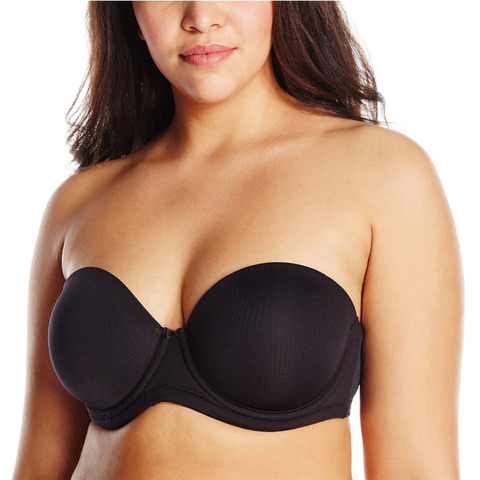 Women Bra Plus Size Strapless Bra Underwire Push Up Cup Khaki Can Hanging  Neck For Wedding Dress 1/2 Cup non-Slip Underwear 316 - Price history &  Review