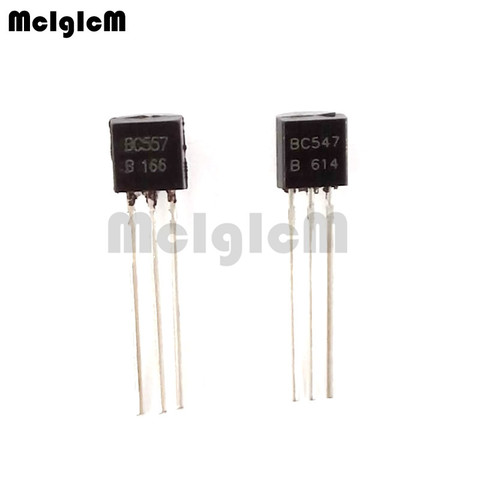 MCIGICM BC547+ BC557 Each 25pcs all 50pcs/bag BC547B BC557B NPN PNP Transistor TO-92 Power Triode Transistor Free shipping ► Photo 1/6